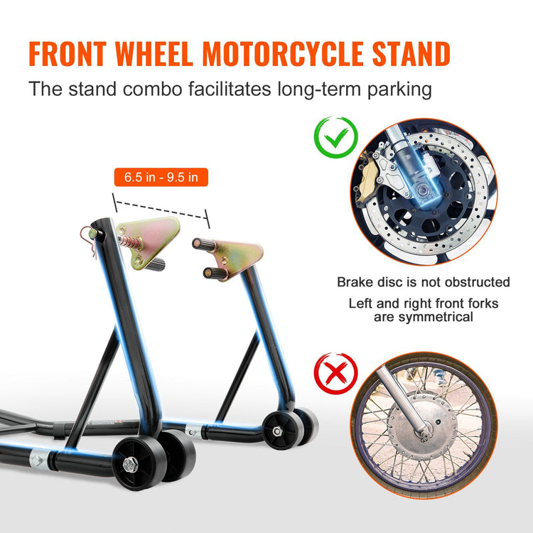 Motorcycle Front and Rear Lift in-use view