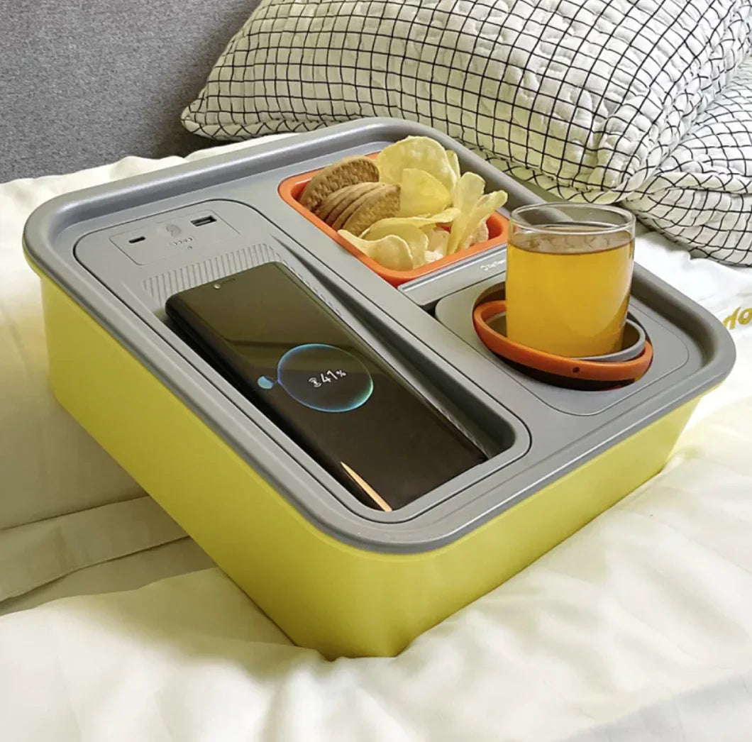 Multifunctional snack storage box with stackable compartments for keeping pantry snacks separated and organized