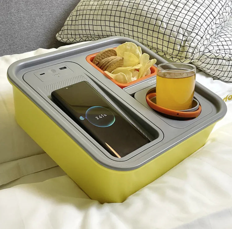 Multifunctional snack storage box with stackable compartments for keeping pantry snacks separated and organized