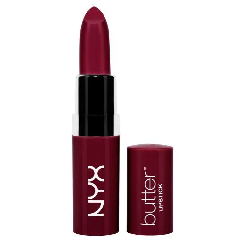 NYX Butter Smooth Cream Lipstick angle view showing NYX Butter Lipstick detail