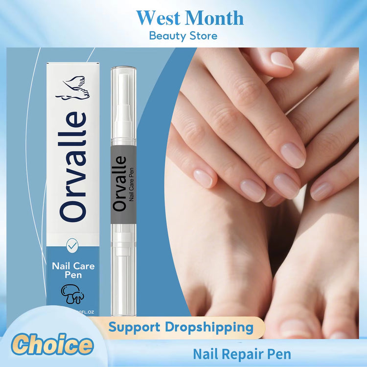 Nail care solution pen with brush applicator