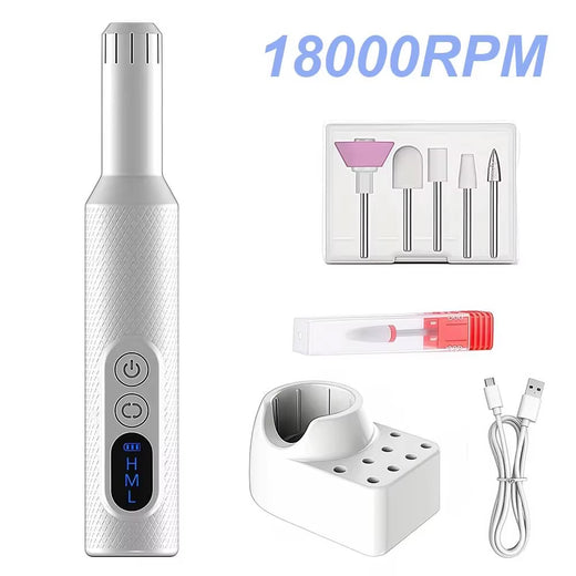 Electric nail drill set ivory color option
