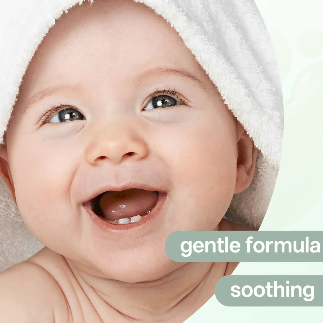 Baby teething soother size in hand