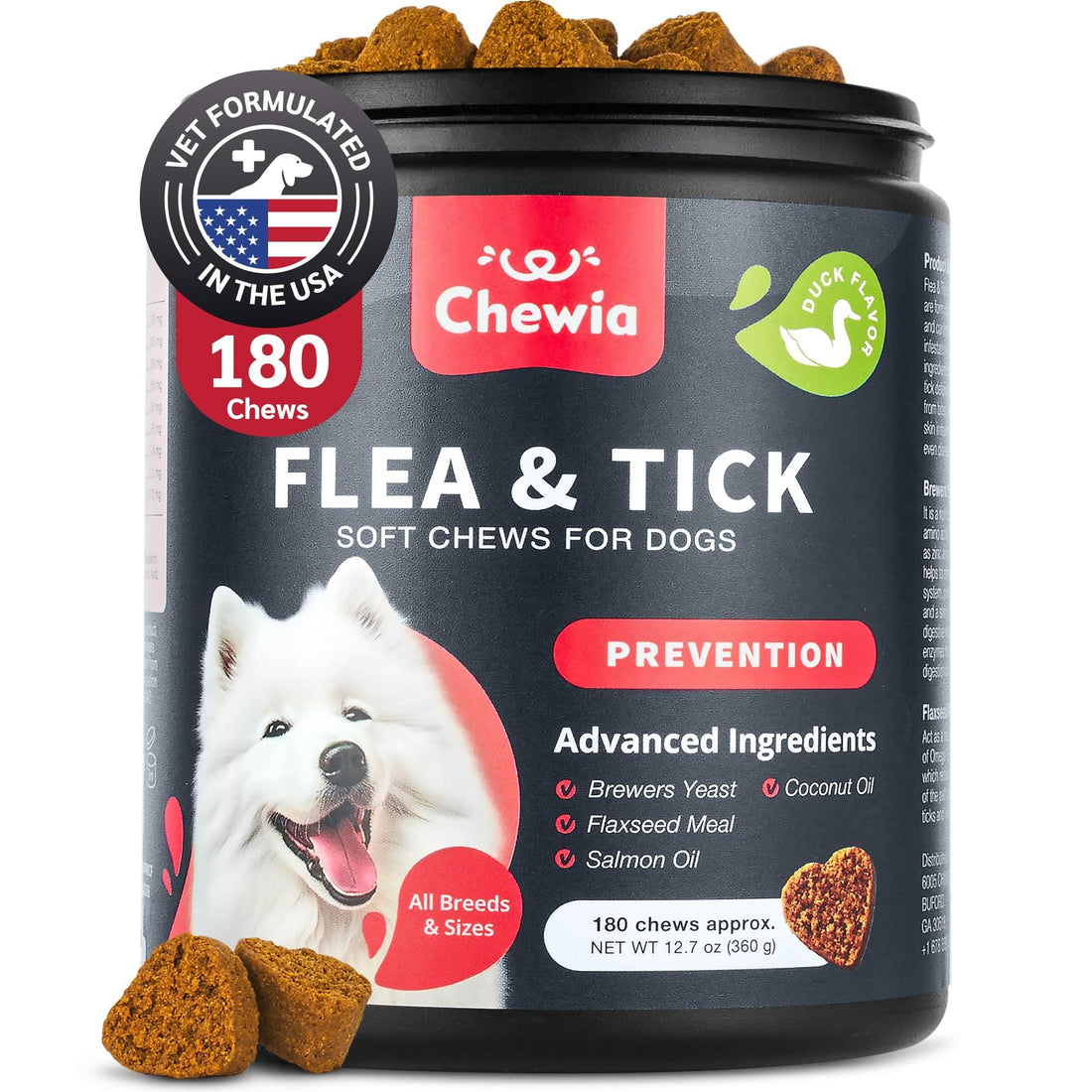 Natural Flea & Tick Dog Chews main product photo