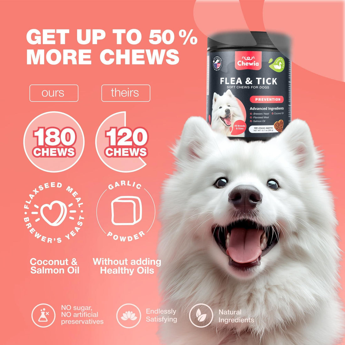 Natural Flea & Tick Dog Chews detail view 6