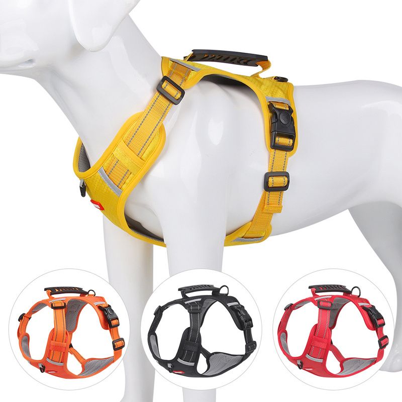 No Pull Adjustable Dog Cat Harness Handle