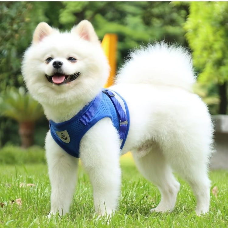 No pull reflective step-in dog harness, full view