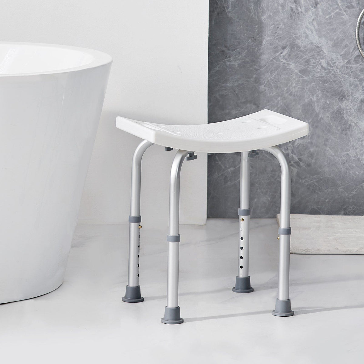 Non-Slip Adjustable Bath Stool with Handles