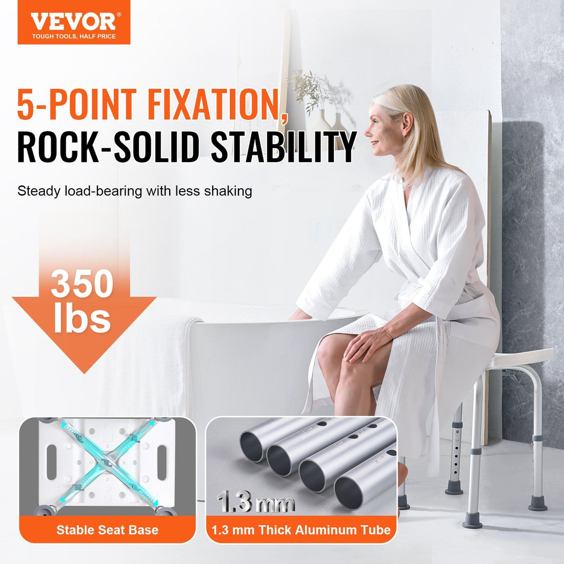 Non-Slip Adjustable Bath Stool with Handles2