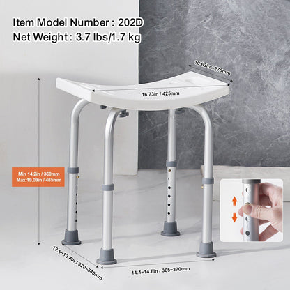 Non-Slip Adjustable Bath Stool with Handles6