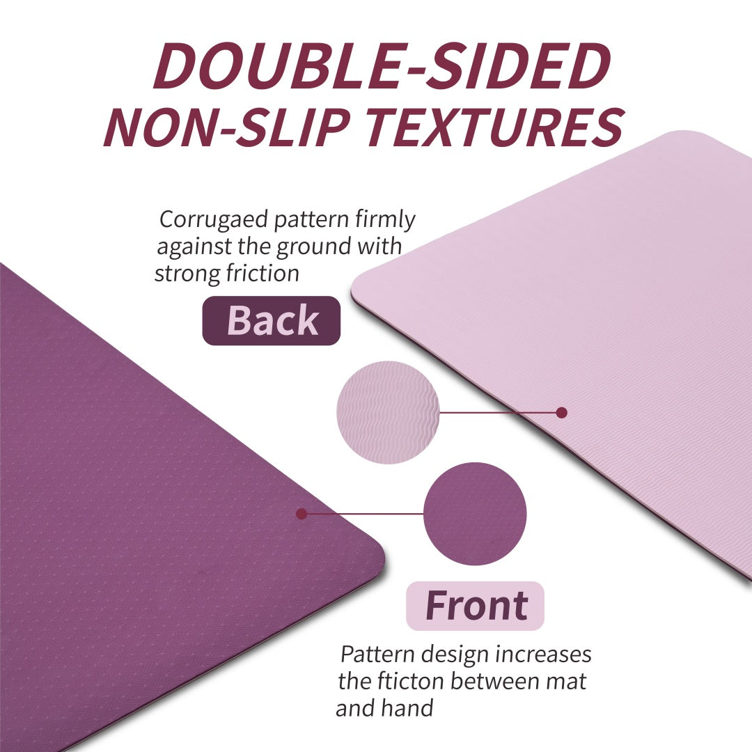 Non-Slip TPE Yoga Mat 72x24 Exercise 5