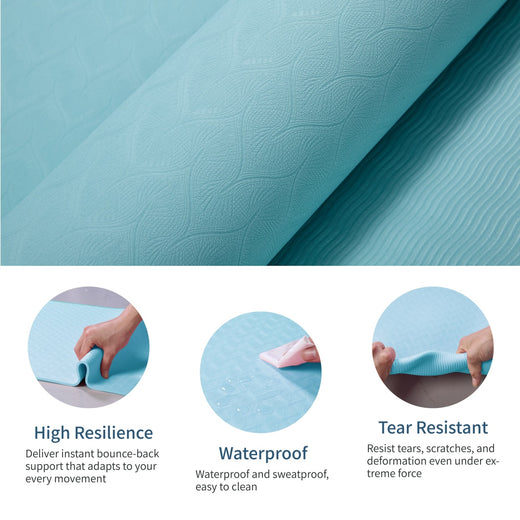 Yoga mat with carry strap detail