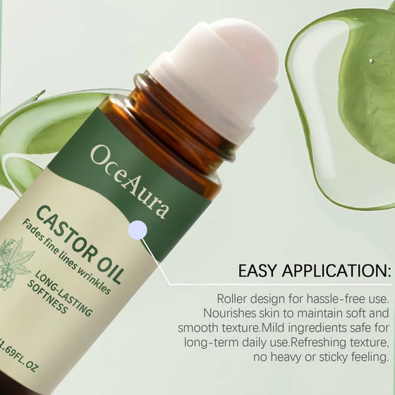 Organic castor oil roll-on 4-piece pack