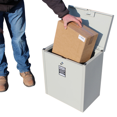 Parcelchest Secure Delivery Box, Galvanized Steel