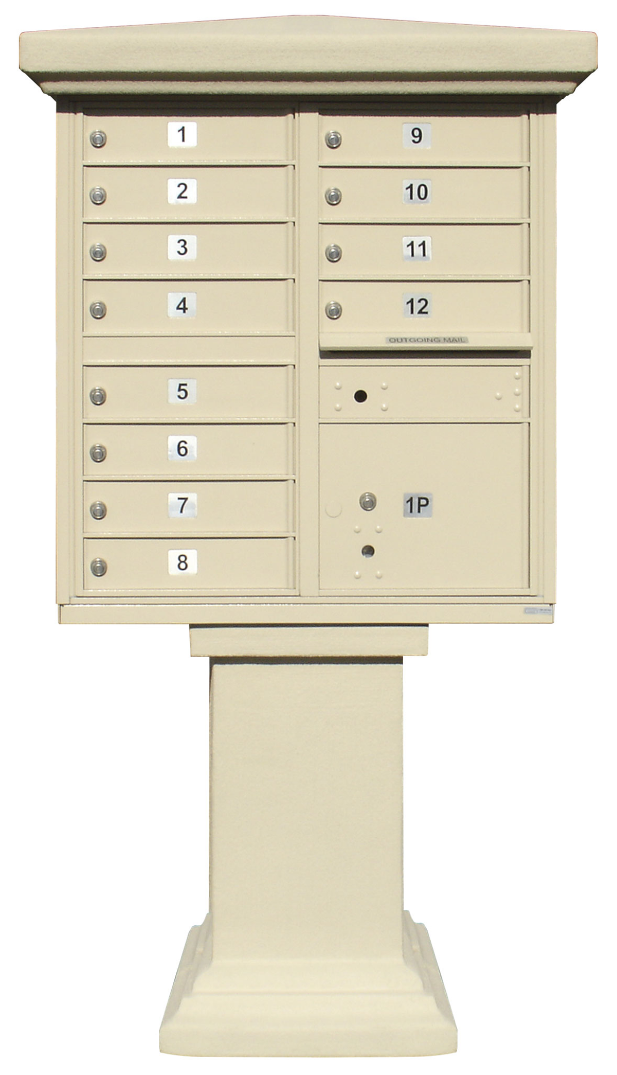 Parkview Stucco Tall Pedestal Wrap, Painted Sandstone