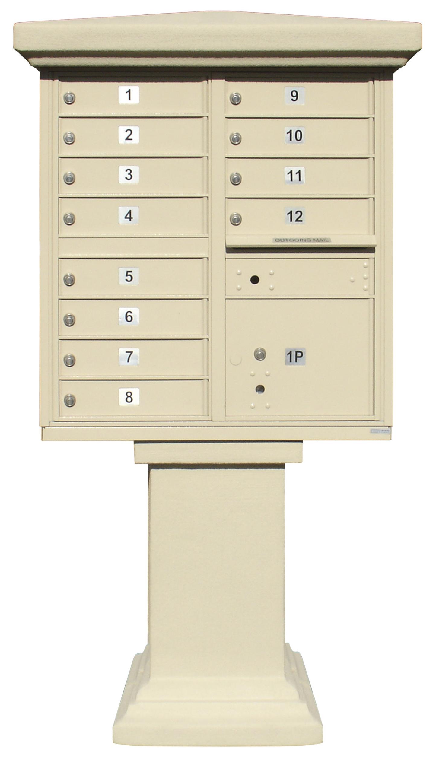 Parkview Stucco Tall Pedestal Wrap, Painted Sandstone