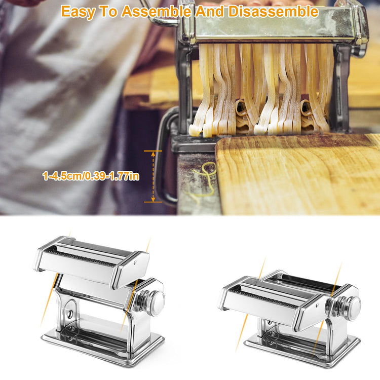 Pasta Maker Roller Noodle Machine close-up view of build, pasta maker roller machine