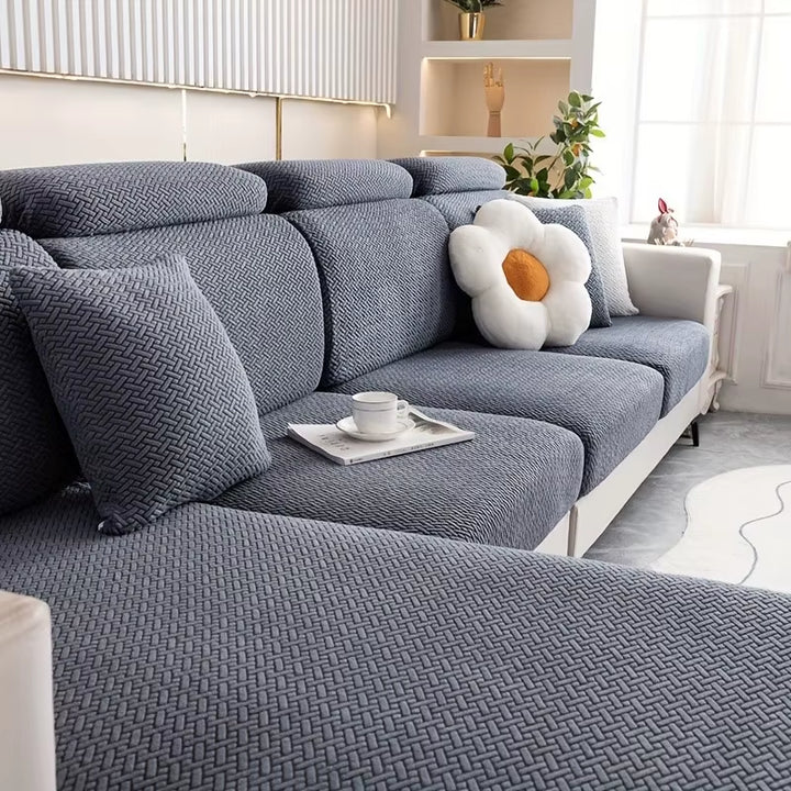 Pet-friendly sofa cover black color option