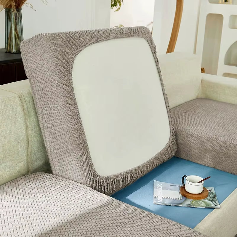 Pet-friendly sofa cover jacquard fabric texture
