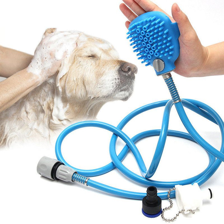 Pet bath massage shower sprayer, full view