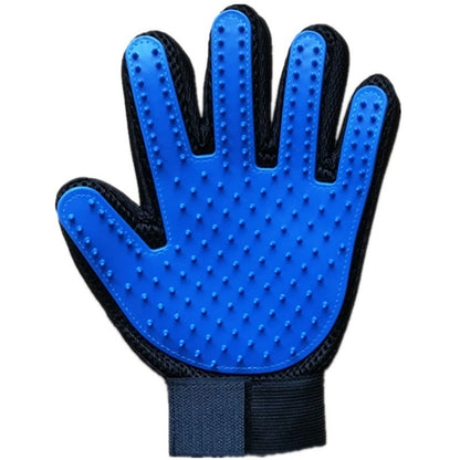Silicone grooming glove adjustable wrist strap