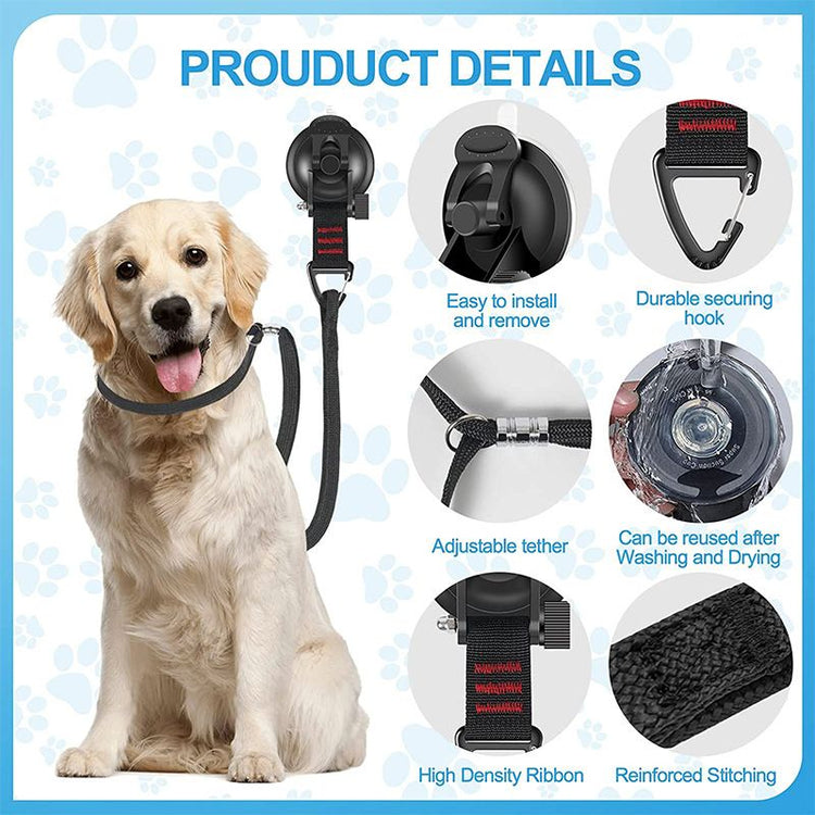 Pet grooming table traction rope, full view
