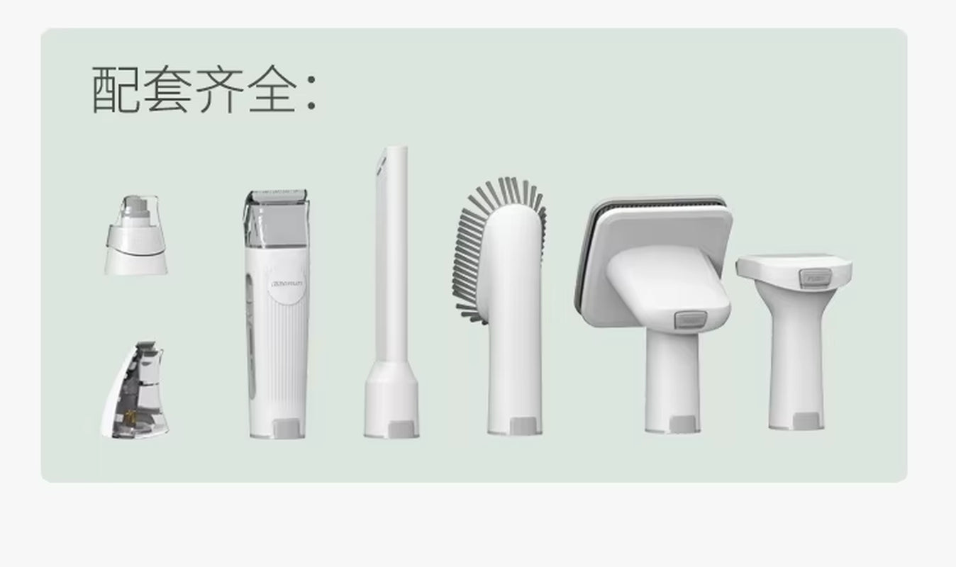 Pet grooming vacuum, clipper head detail