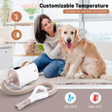 Pet hair dryer flexible hose and nozzle