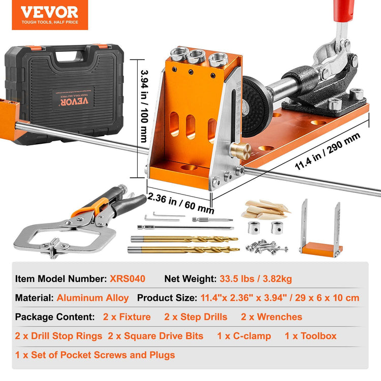 Pocket Hole Jig Woodworking Kit6