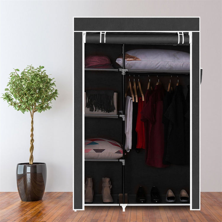 64-inch portable closet organizer assembled view