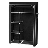 Hanging rack detail on portable closet organizer