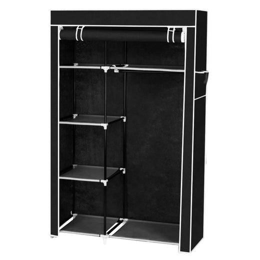 Hanging rack detail on portable closet organizer