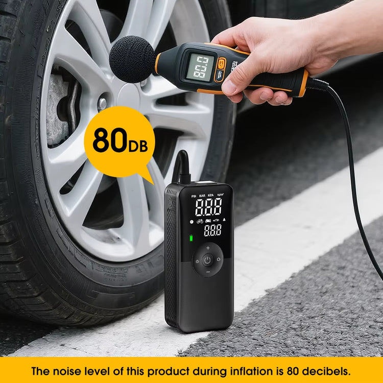 Portable air compressor with nozzle adapters