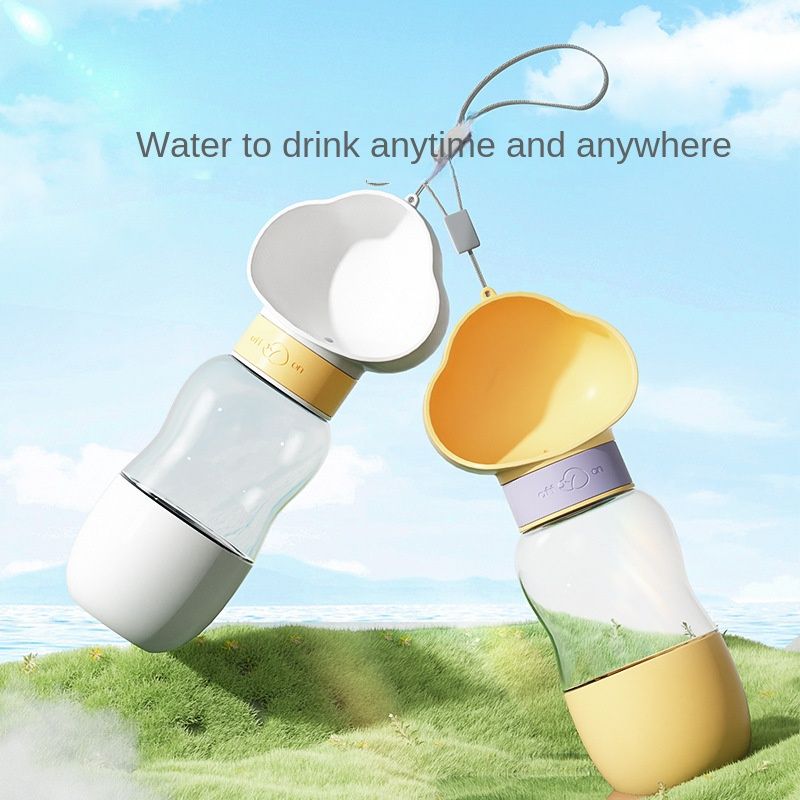 Portable dog water bottle color variants