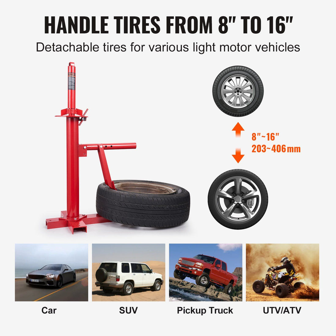 Portable Manual Tire Changer Tool bolt-down base