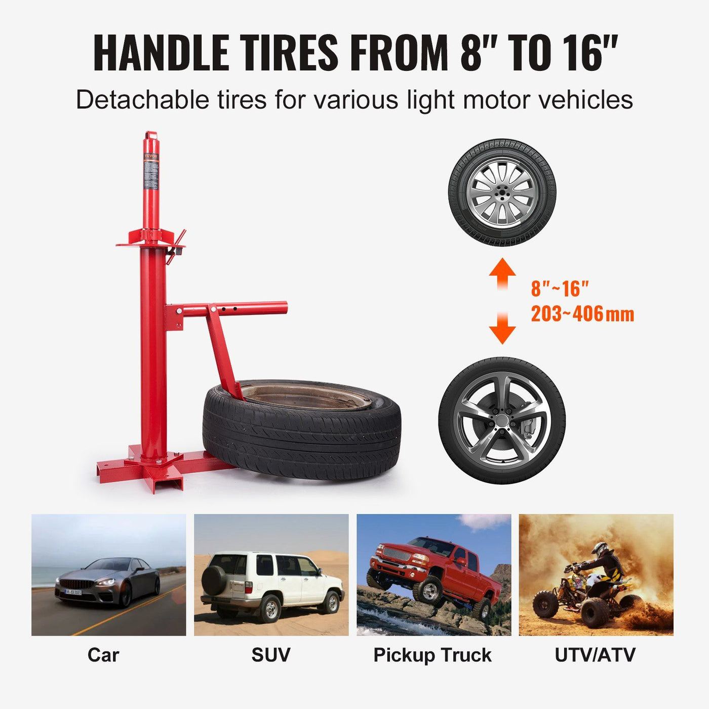 Portable Manual Tire Changer Tool bolt-down base