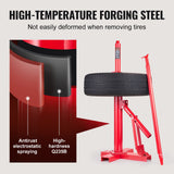 Portable Manual Tire Changer Tool in use mounting a tire