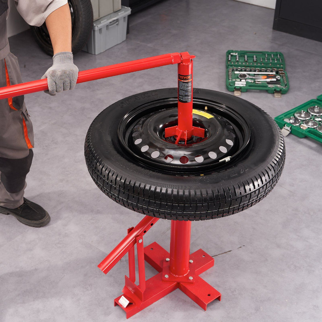 Portable Manual Tire Changer Tool full assembly overview