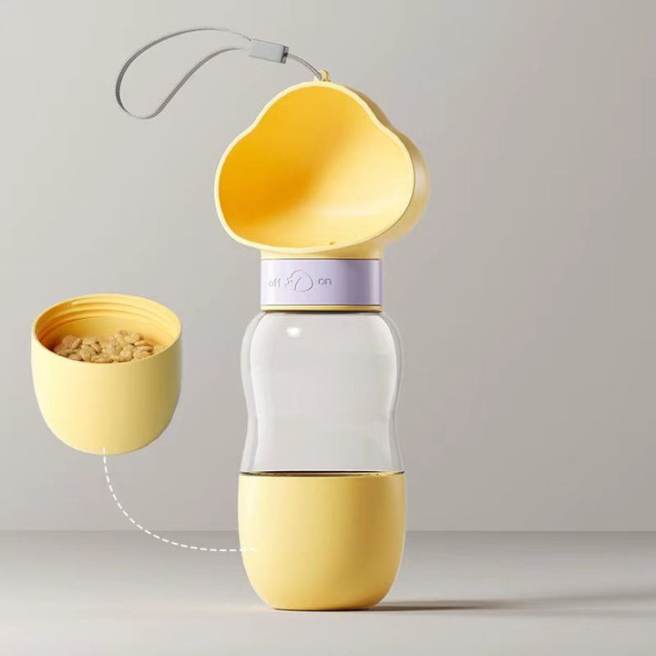 Pet water bottle in Cute Ears shape with food container