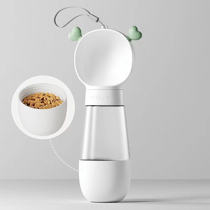 Cloud-shaped portable pet water bottle close-up
