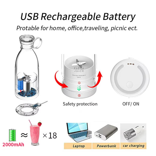 Portable blender blue color option