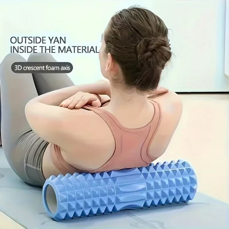 Vibrating massage roller in Blue, detail shot