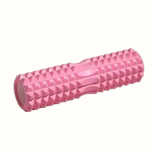 Vibrating massage roller used on the back