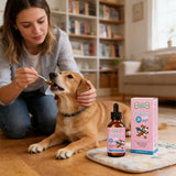 Liquid collagen pet supplement 60ml dropper bottle front view
