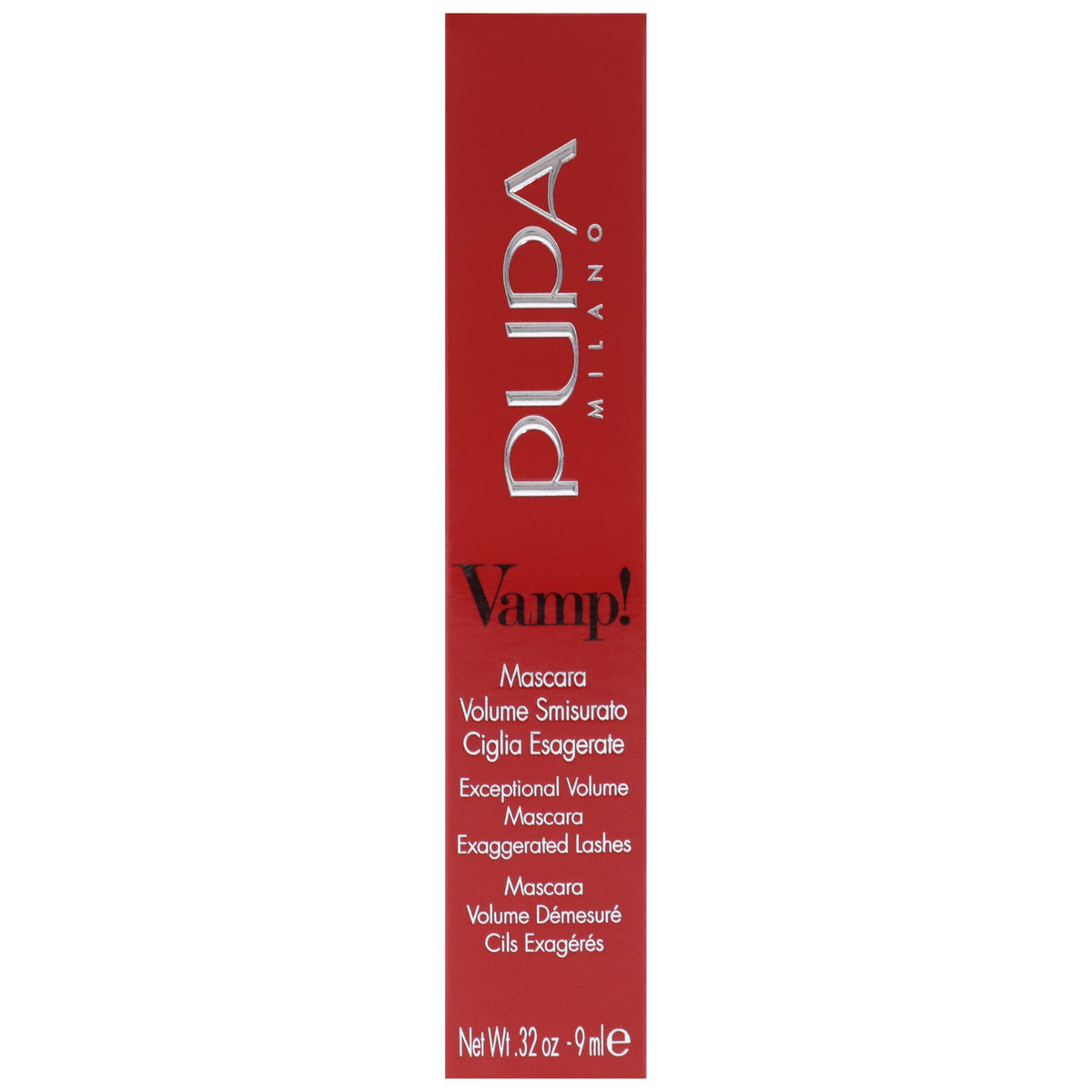 Pupa Milano Vamp Extra Black Mascara alternate angle for color reference