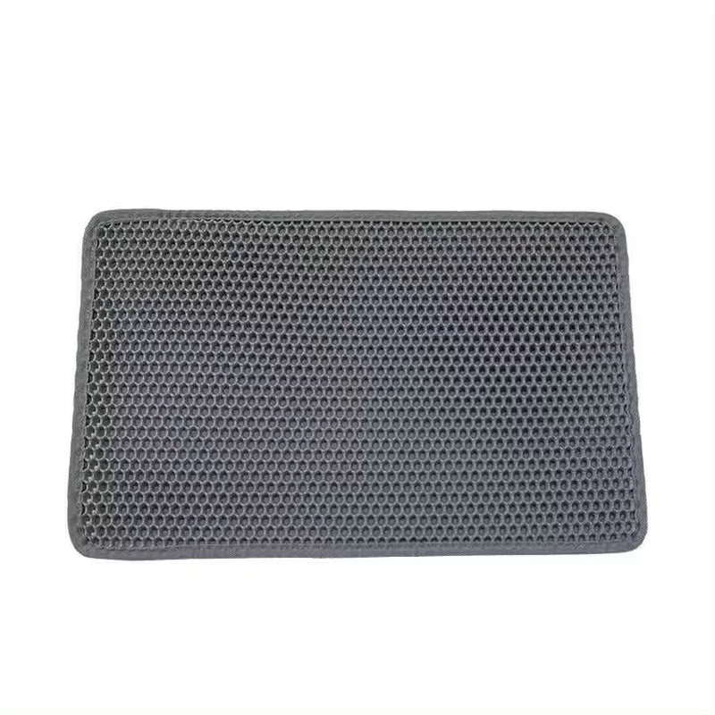 PurrGuard non-slip cat litter mat in gray, front view