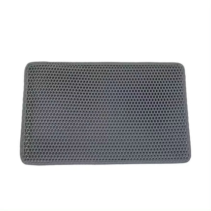 PurrGuard non-slip cat litter mat in gray, front view