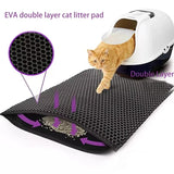 Cat litter mat placed in front of litter box