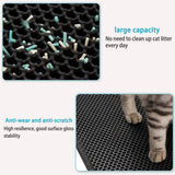 Cat litter mat in coffee color shown on hard floor