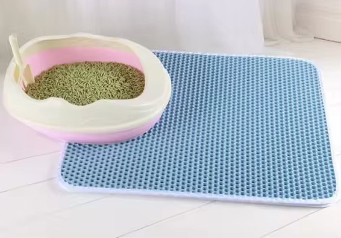 Cat litter mat size comparison showing multiple options